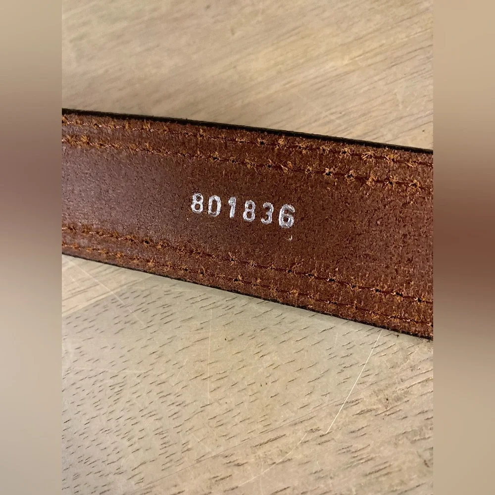 Amish Made Handcrafted Men's Stitched Brown Leather Belt Made in USA Retails $89